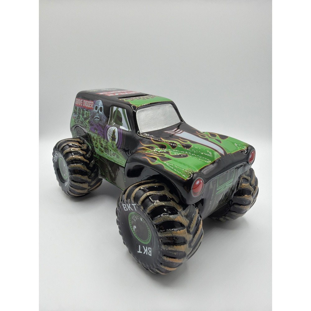 2026 Monster Jam Grave Digger Ceramic Coin Bank Piggy Bank 8.25" Hobby Lobby